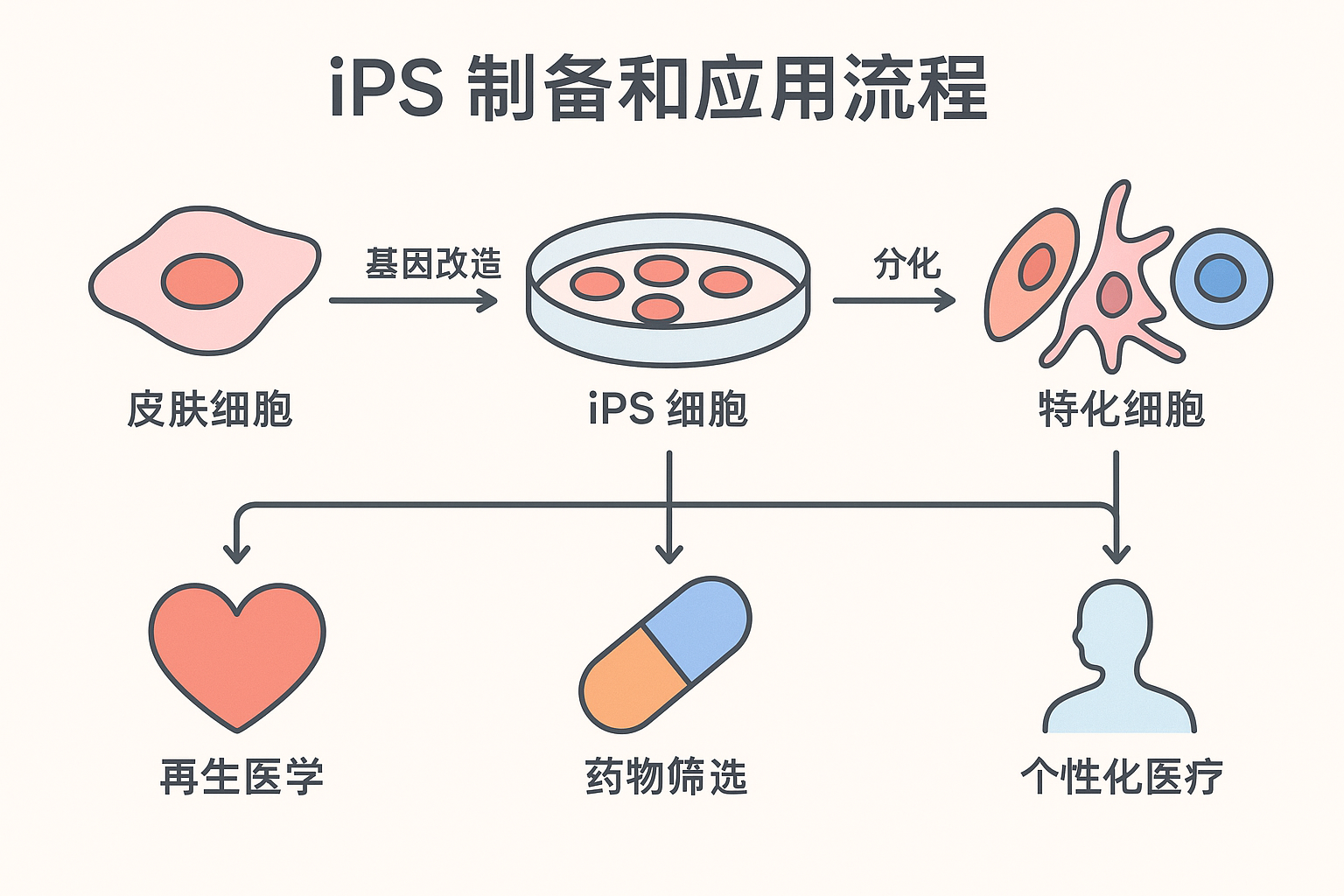 iPS 技术流程图